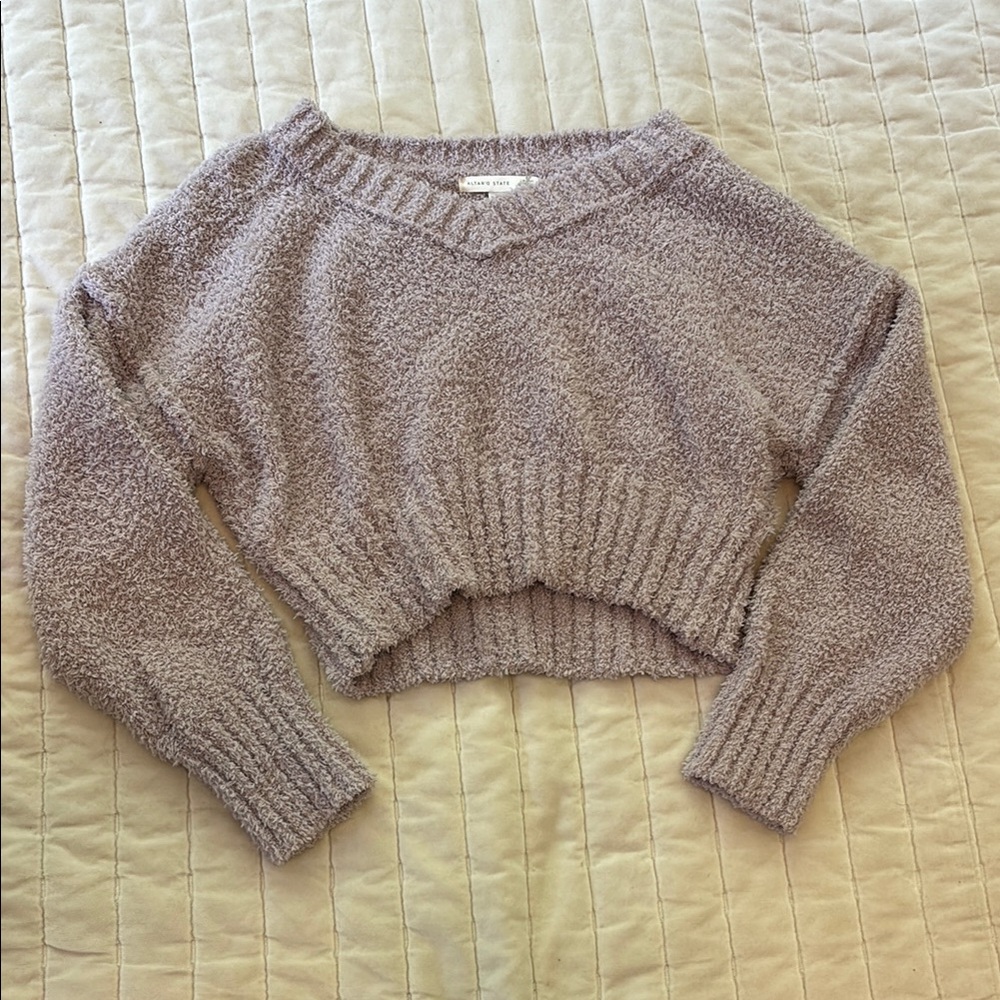 Altar'd State Soft Purple V-Neck Sweater